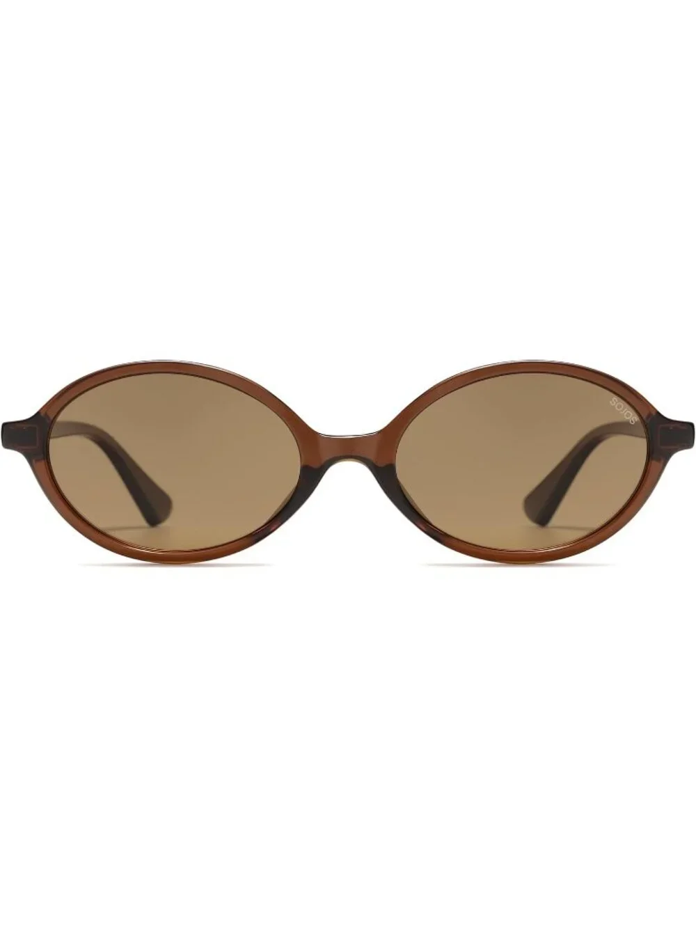 SOJOS Women's Brown Polarized Retro Oval Sunglasses Vintage Trendy Designer